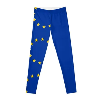 Леггинсы с флагом Европы |ЕС, Спортивные брюки женские